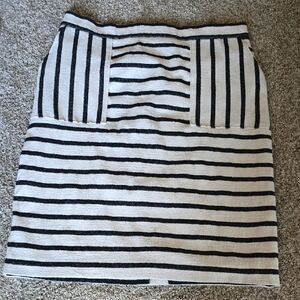 Striped Black and White Skirt